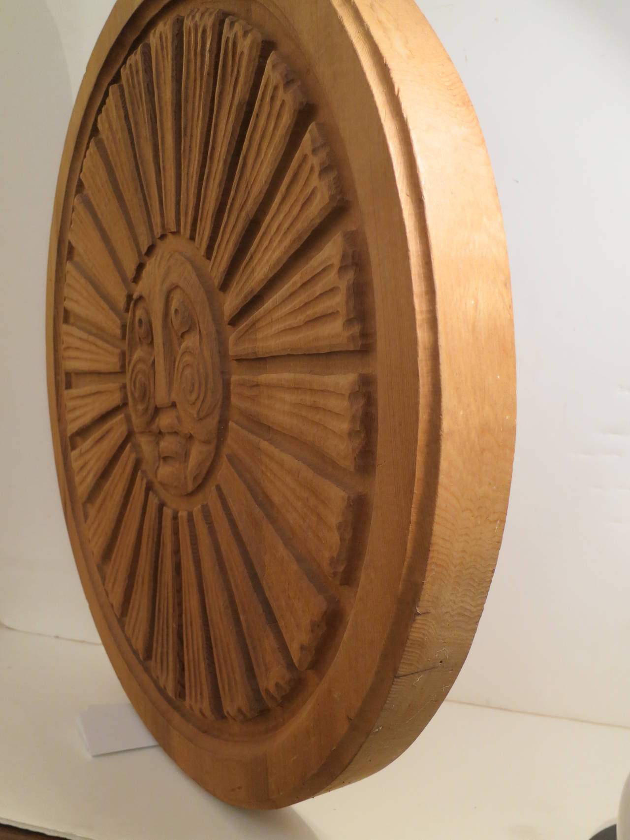 Wood Forms and Surfaces Carved Sun