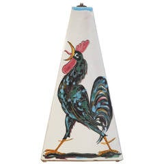 Peruvian Glazed Terracotta Lamp