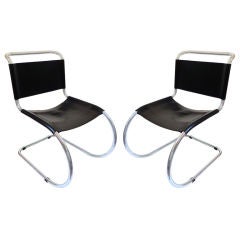 Pair of Mies Van Der Rohe Style Chairs