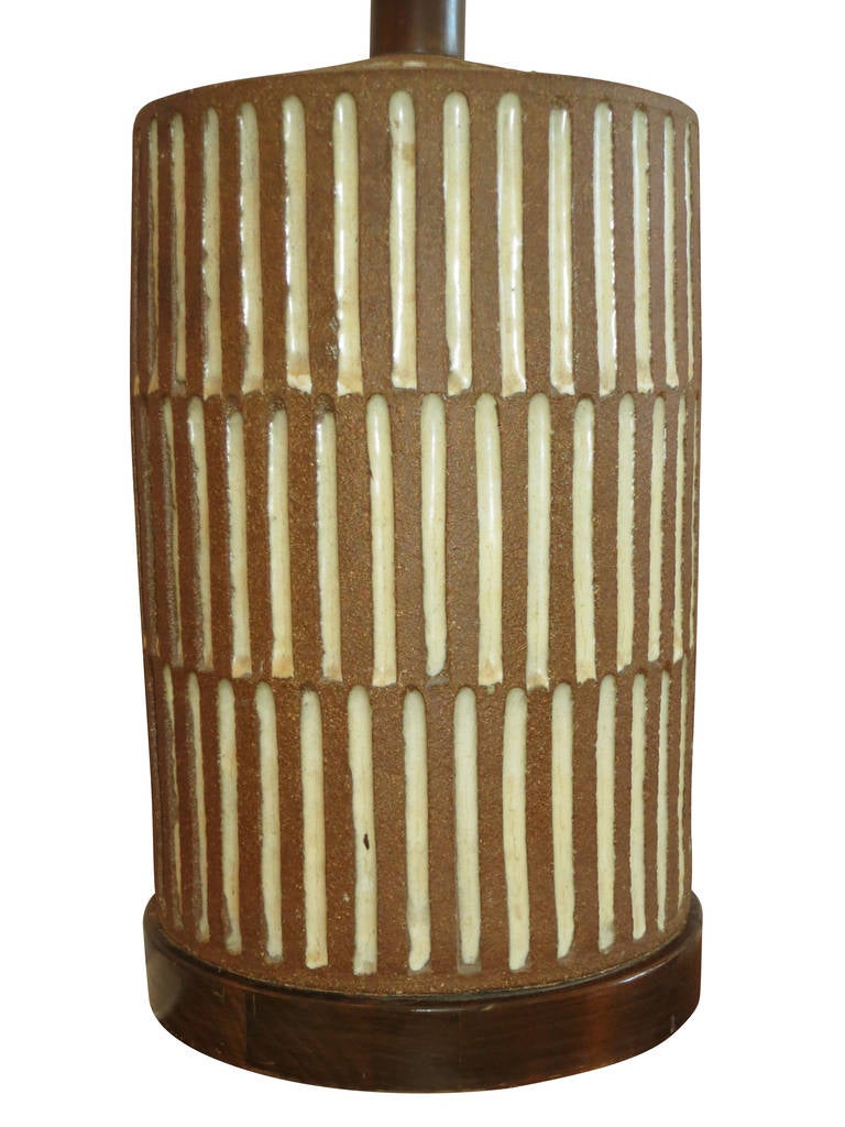 Mid-20th Century Pair of Brent Bennett Pottery Lamps
