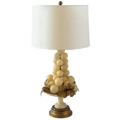 Retro Italian Alabaster Lamp