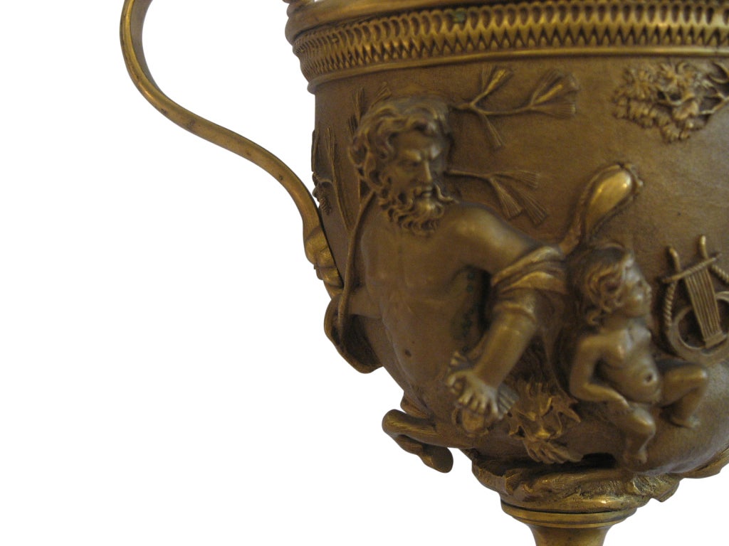 19th Century French Gilt Bronze Urn