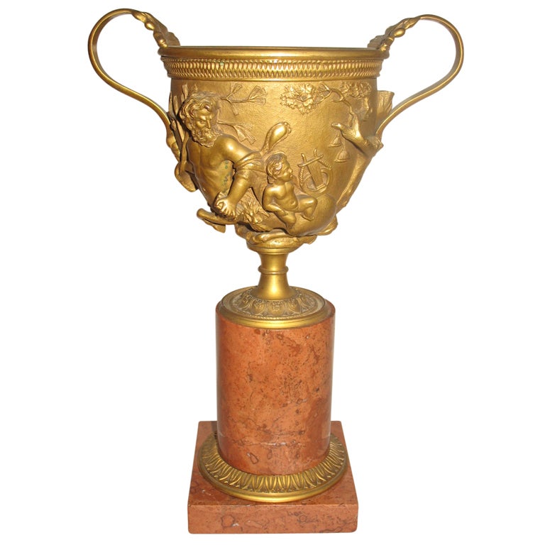 French Gilt Bronze Urn