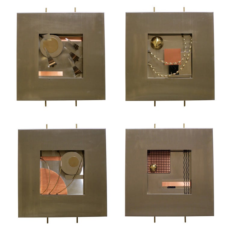 Set of Four Curtis Jere Wall Plaques