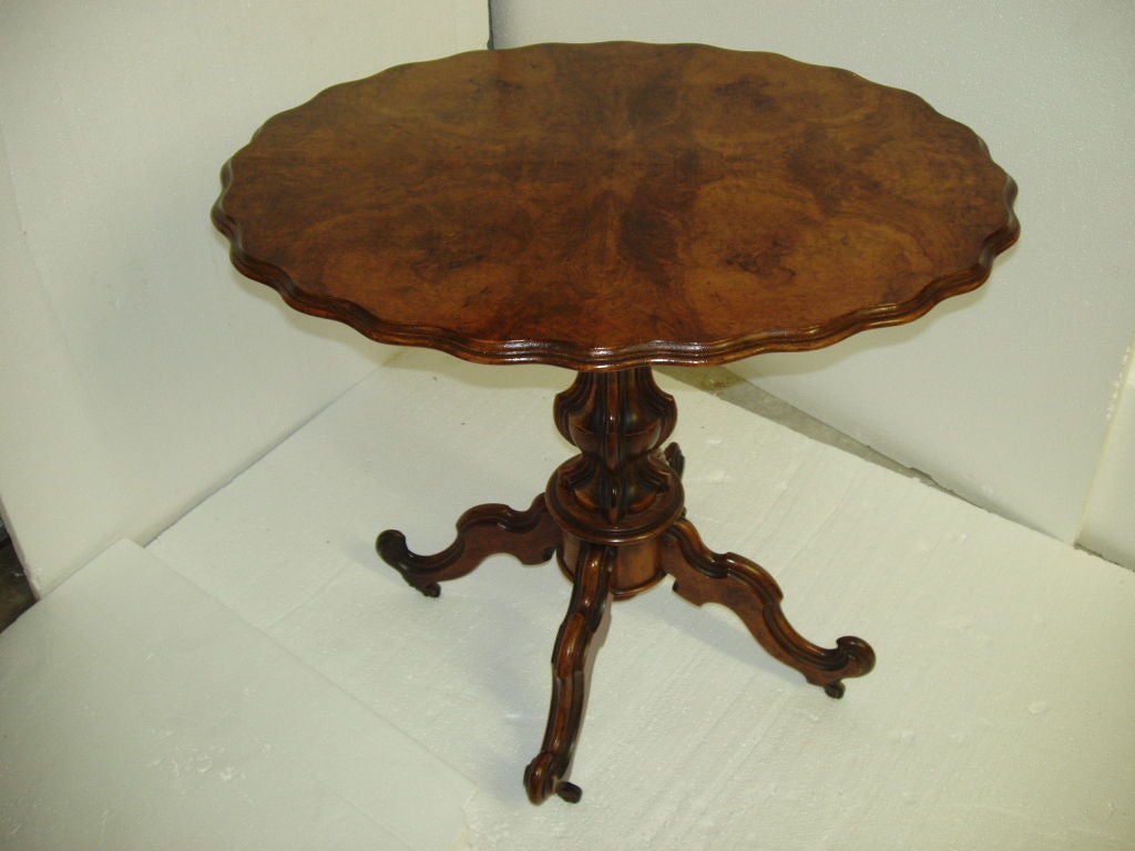 Burl Walnut Side Table