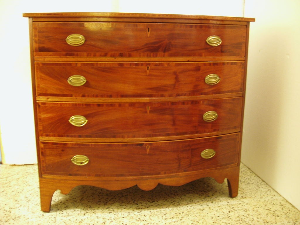 Bow-front chest of drawers