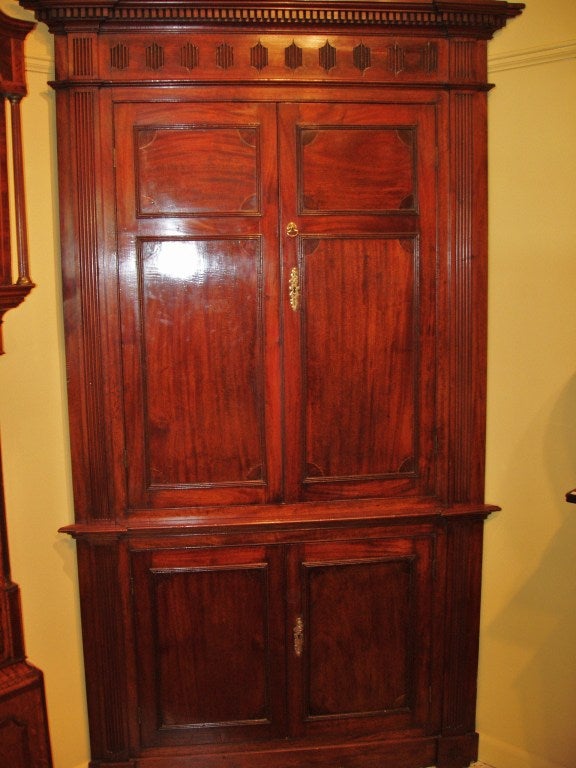Mahogany corner cabinet