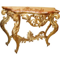 Italian Gilt Wood Console