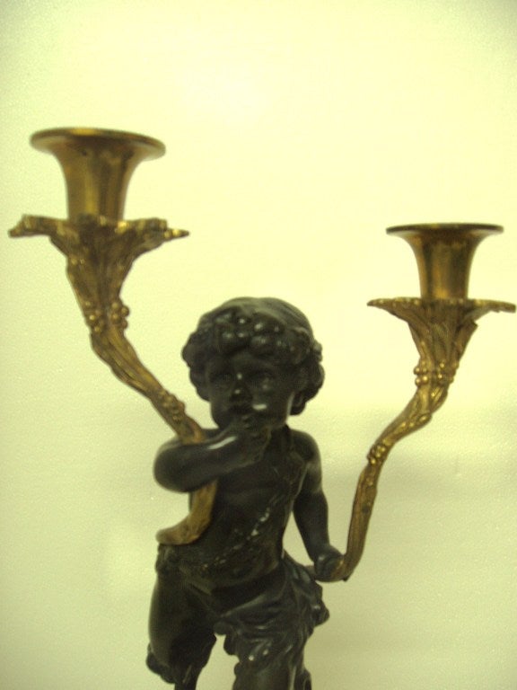 Pair of Putti Candelabra For Sale 1