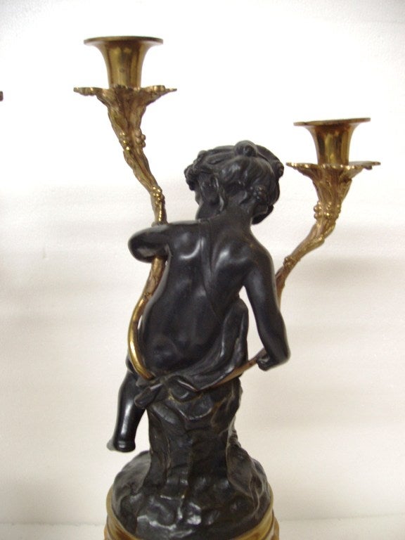 Pair of Putti Candelabra For Sale 5