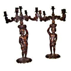 Pair French candleabra