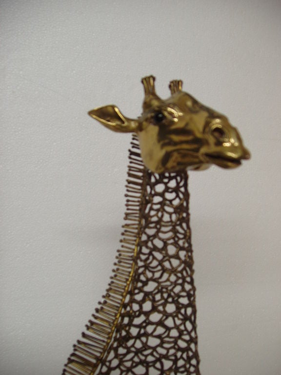 Folk Art Bustamonte giraffe For Sale