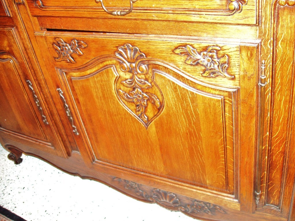 Oak French console For Sale