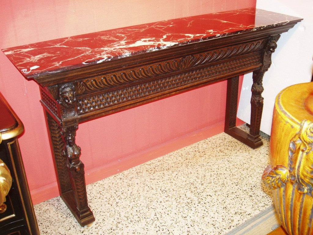 Marble top console