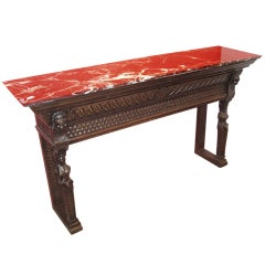 Marble top console