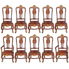 Set of Ten venetian style chairs