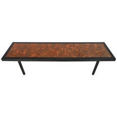 Beautiful Mid-Century Modern Hammered Copper Top Coffee Table 5