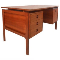 Vintage Mid-Century Modern Danish Teak Executive Desk