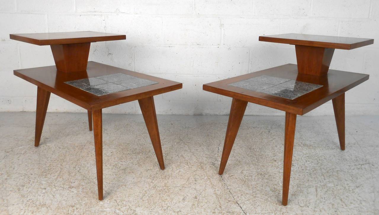 Mid-Century Modern Tile Inlay Table In The Manner Of Johannes Andersen
