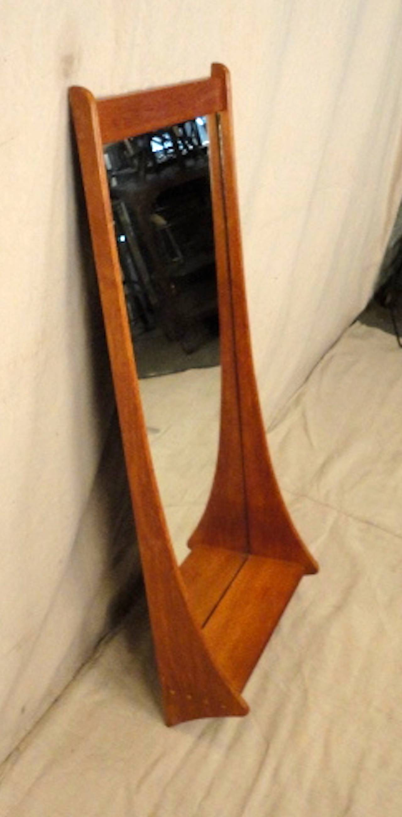 Mid-Century Danish Mirror By Pedersen and Hansen In Good Condition In Brooklyn, NY