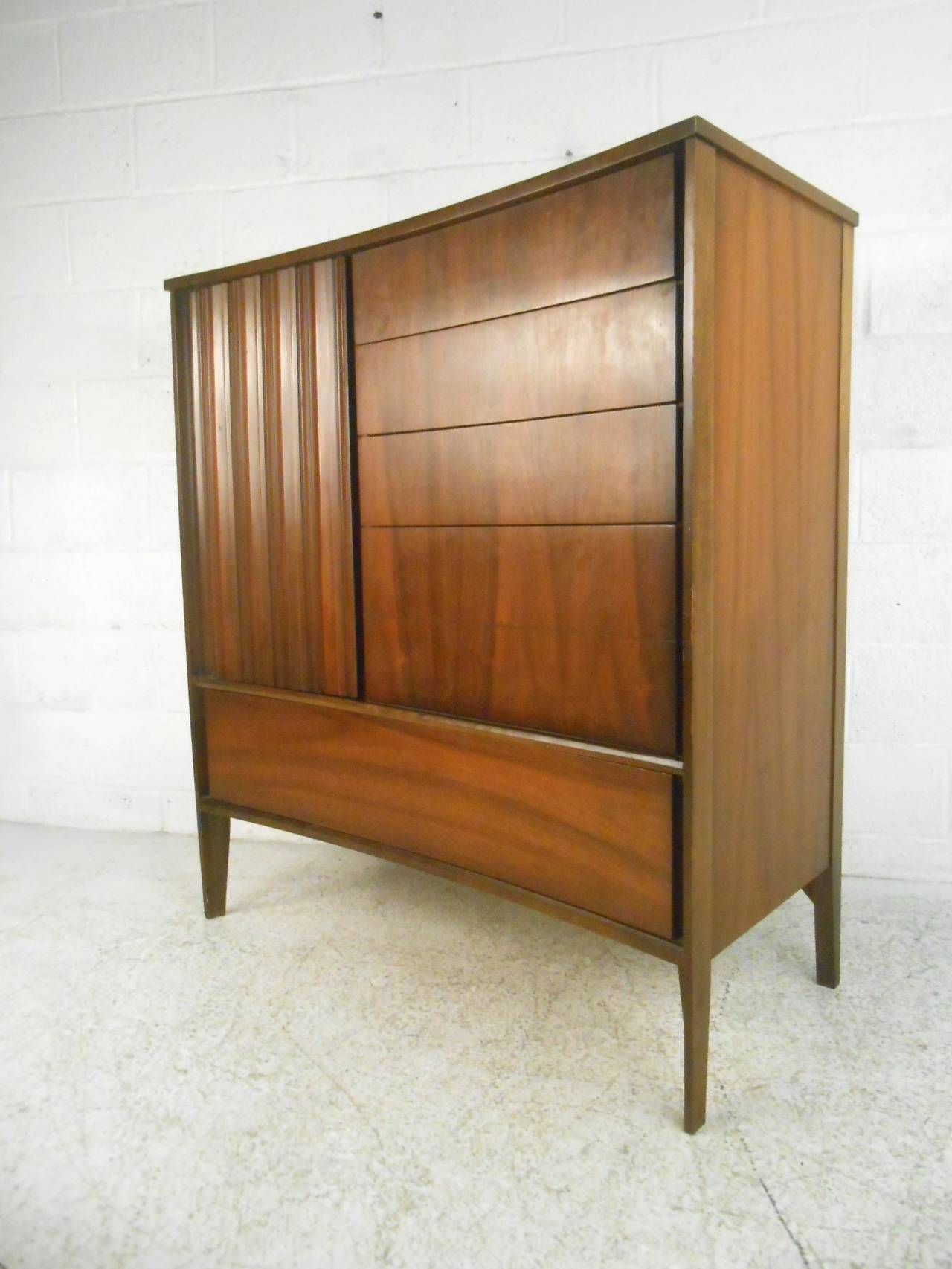 MidCentury Modern Curved Front Gentleman's Chest By Unagusta at