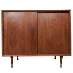 Mid-Century Modern Sliding Door Cabinet