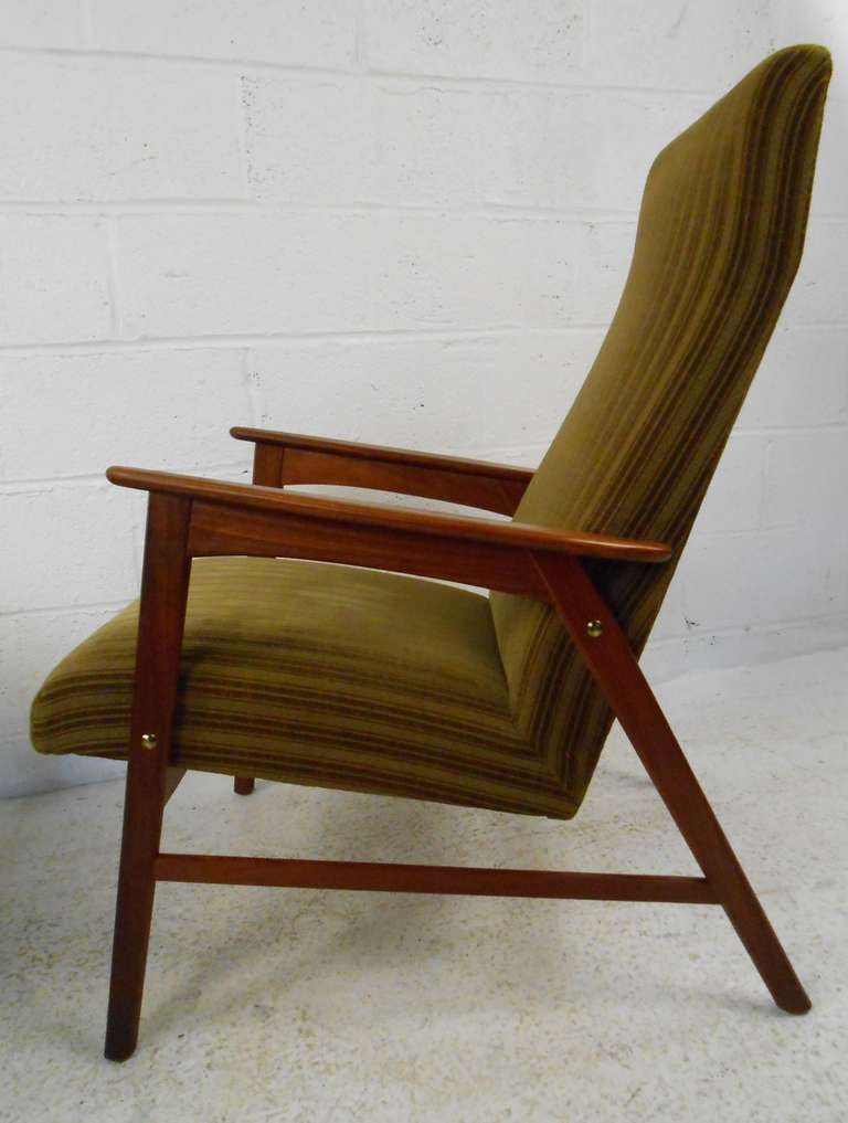 Danish Modern High Back Armchairs In Good Condition In Brooklyn, NY