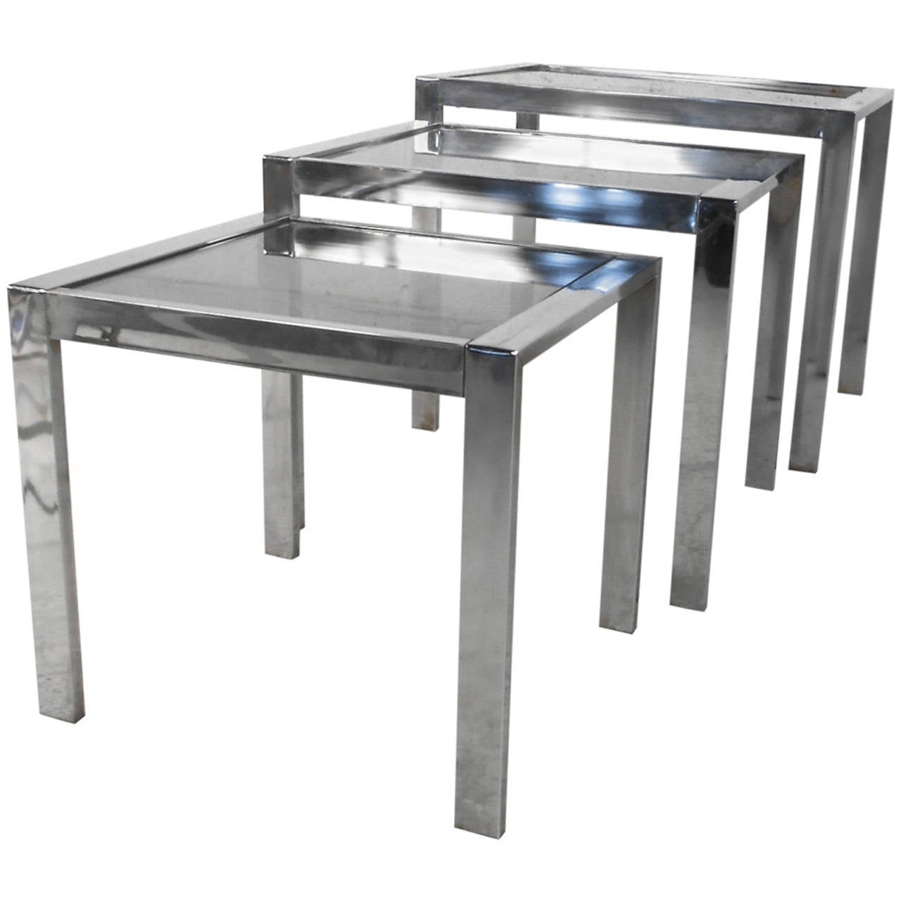 Set Of Midcentury Modern Chrome And Smoked Glass Nesting Tables . Set Of Midcentury Modern Chrome And Smoked Glass Nesting Tables set of midcentury modern chrome and smoked glass nesting tables . set of midcentury modern chrome and smoked glass nesting tables
