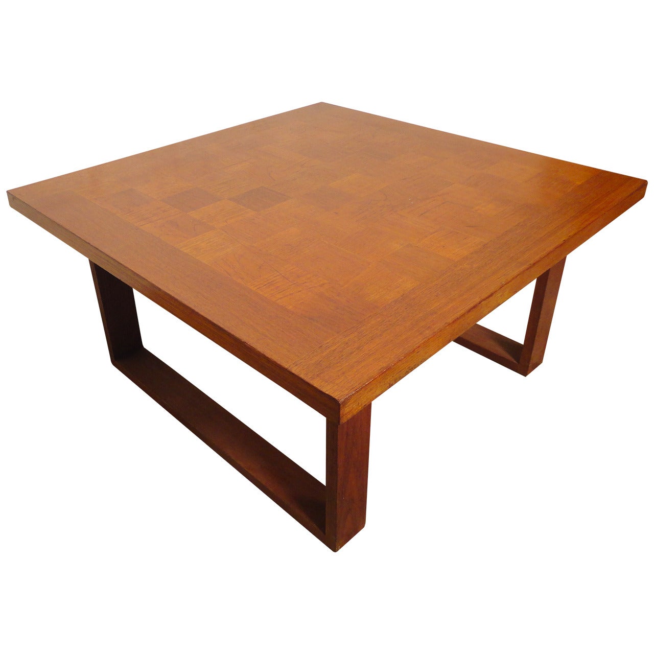Mid-Century Modern Parquet Top Table By Arne Vodder For France & Son