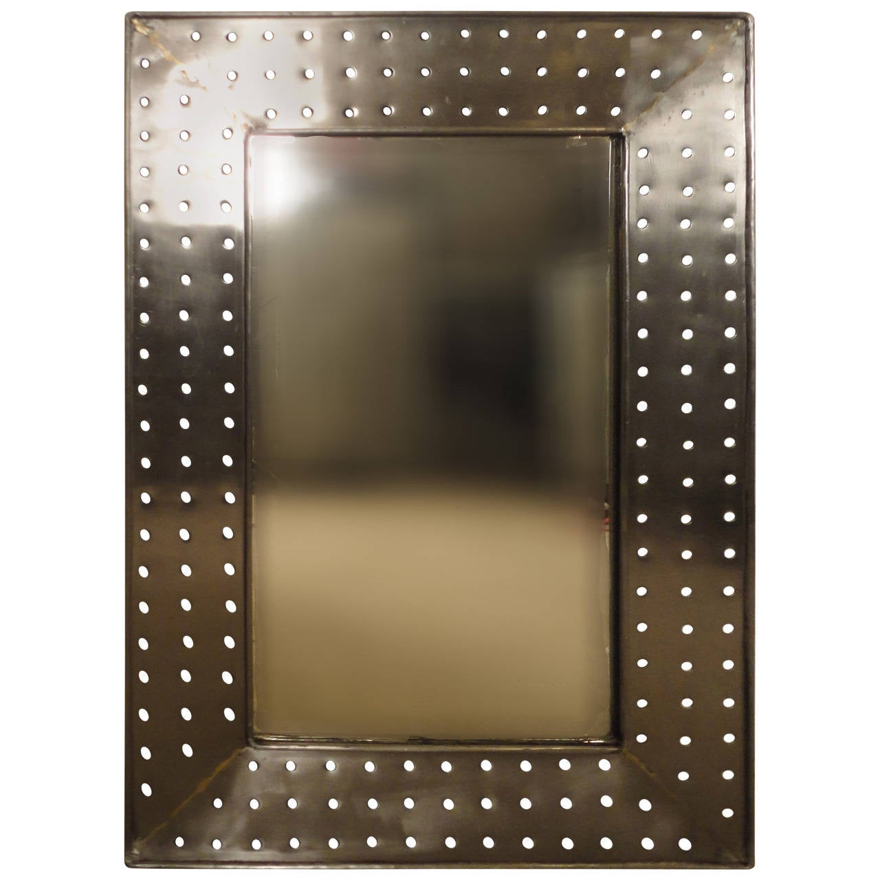 Industrial Style Metal Mirror at 1stDibs industrial style mirrors