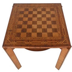 Unique Vintage Decorative Inlay Chess & Gaming Table