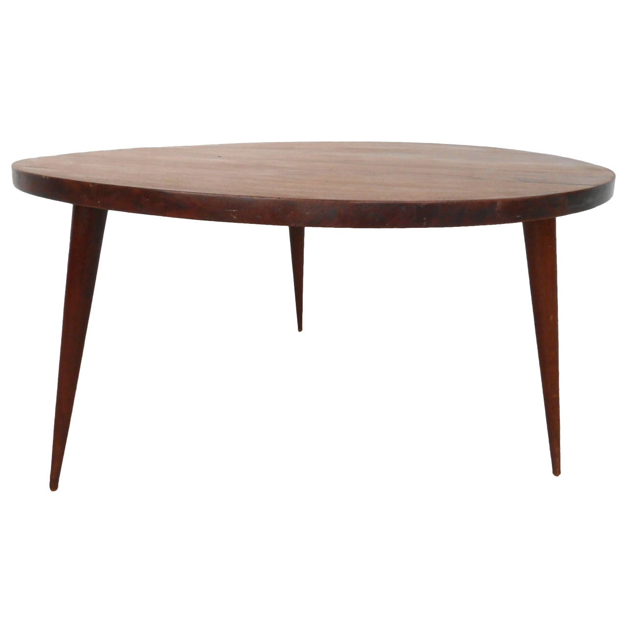 Mid-Century Modern Small Round Coffee Table