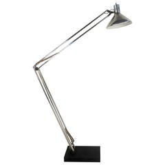 Mid-Century Modern Chrome Adjustable Floor Lamp