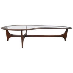 Mid-Century Modern Pearsall Style Kidney Coffee Table by Lane