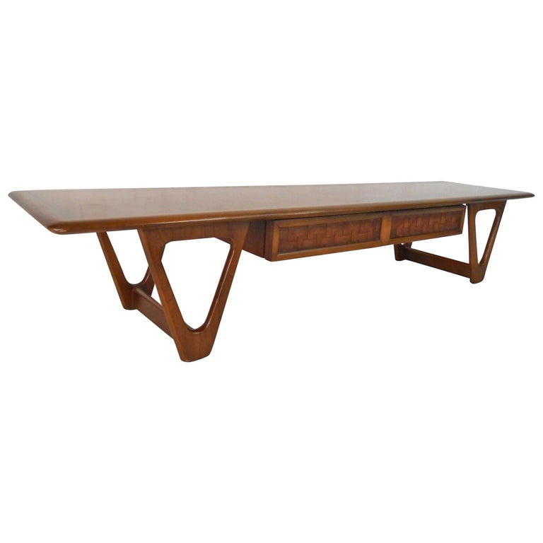 Mid Century Modern Sculpted Base Warren Church Coffee Table By Lane Furniture For At 1stdibs - Lane Furniture Mid Century Coffee Table