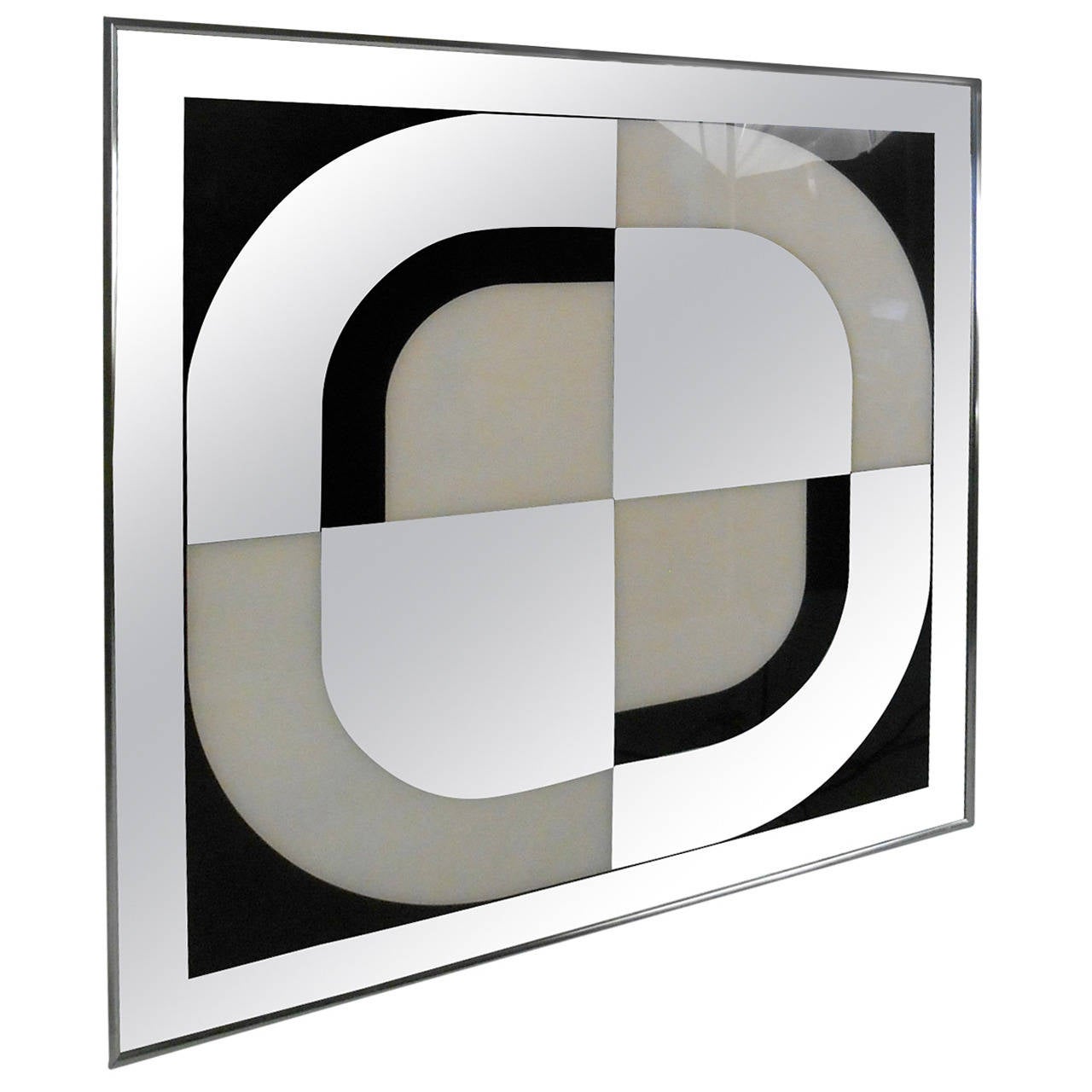 Unique MidCentury Modern Mirrored Wall Art by Turner Design For Sale