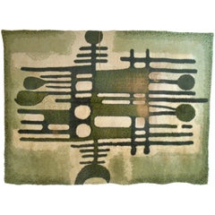 Large Mid-Century Modern Abstract Shag Rug