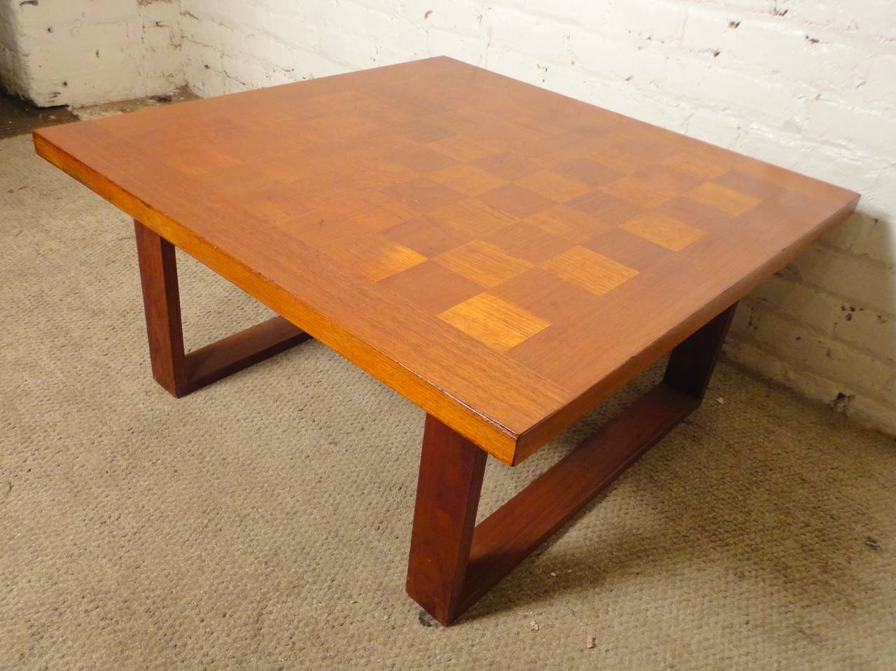 Mid-Century Modern Parquet Top Table By Arne Vodder For France & Son 4