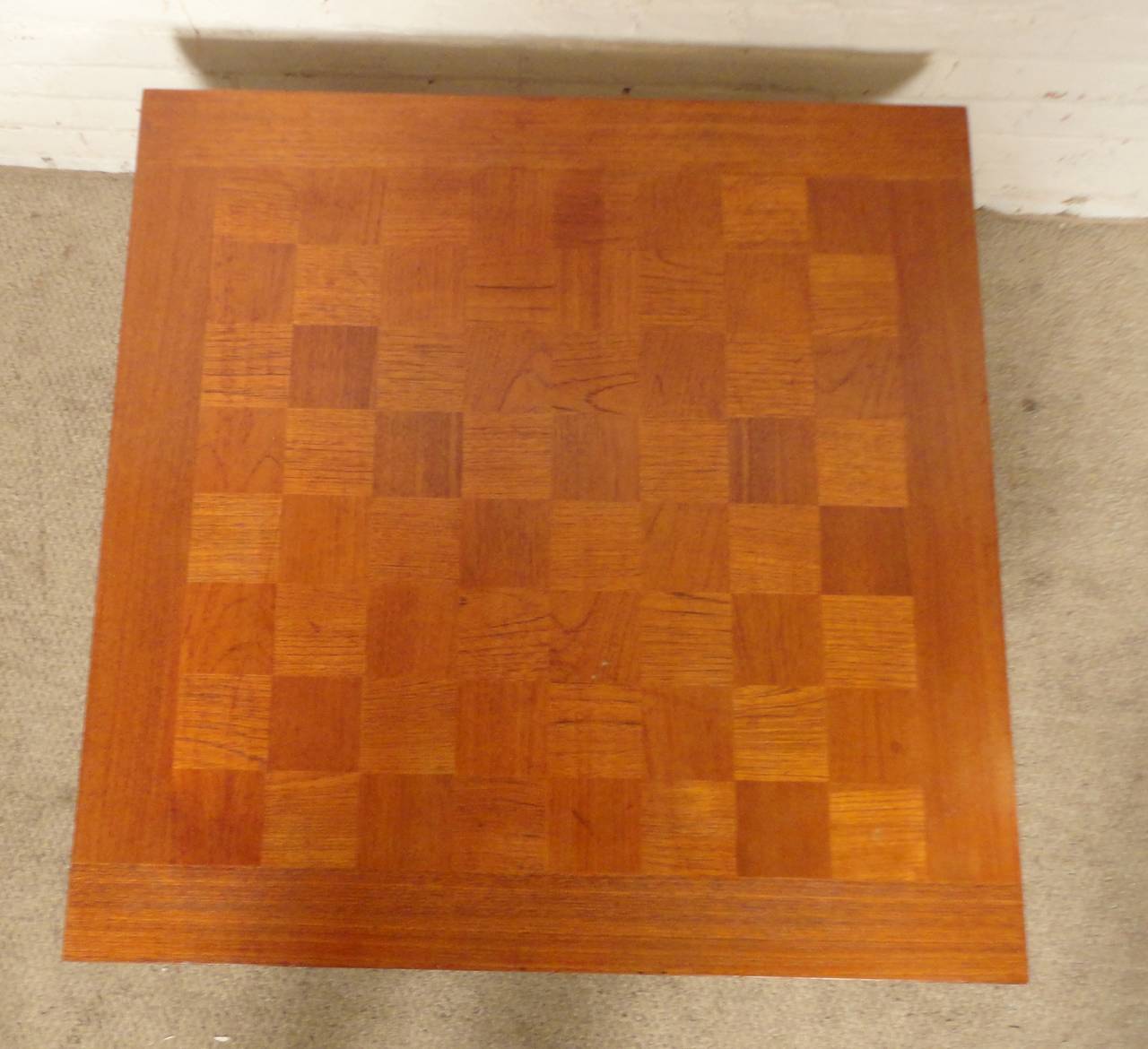 Mid-Century Modern Parquet Top Table By Arne Vodder For France & Son In Good Condition In Brooklyn, NY