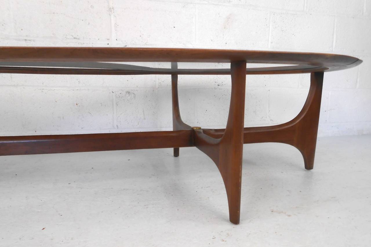 Mid-Century Modern Pearsall Style Kidney Coffee Table by Lane 2