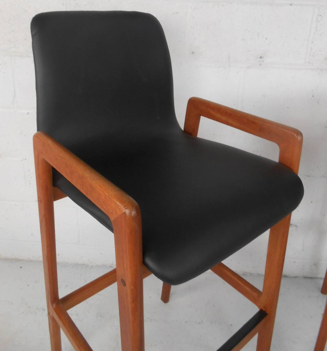 Mid-20th Century Pair Mid-Century Modern Danish Teak Stools by Tarm Stole