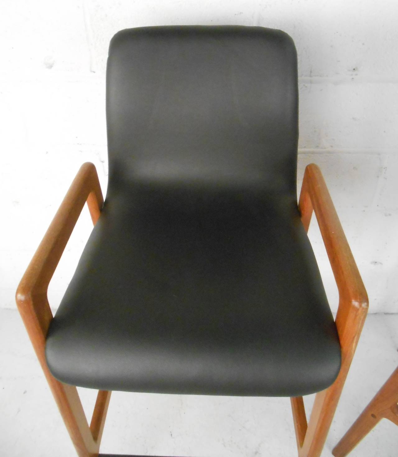 Pair Mid-Century Modern Danish Teak Stools by Tarm Stole 6