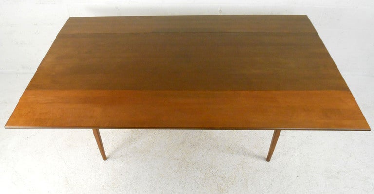 Late 20th Century Uniquely Long Mid-Century Modern Drop Leaf Table