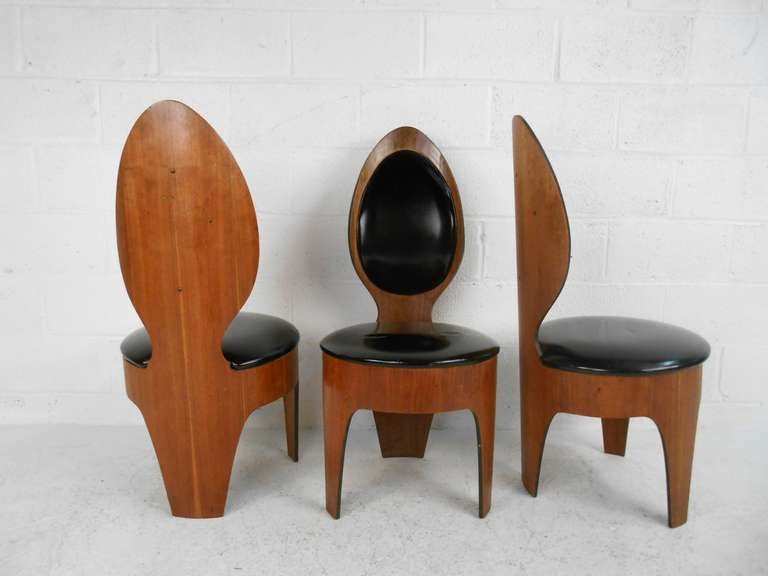 Mid-Century Modern Set of Vintage Dining Chairs by Henry Glass, 