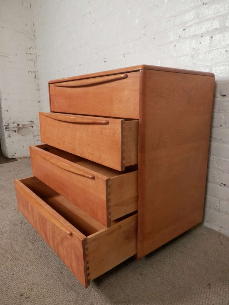 Mid-20th Century Rare Maple Chest w/ Hidden Drop Front Desk By Heywood Wakefield