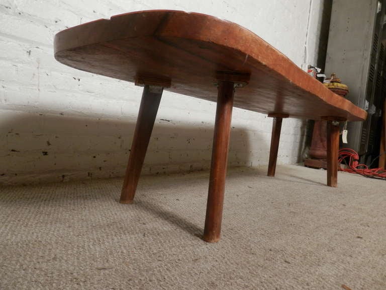 American Live Edge Table w/ Stunning Grain For Sale