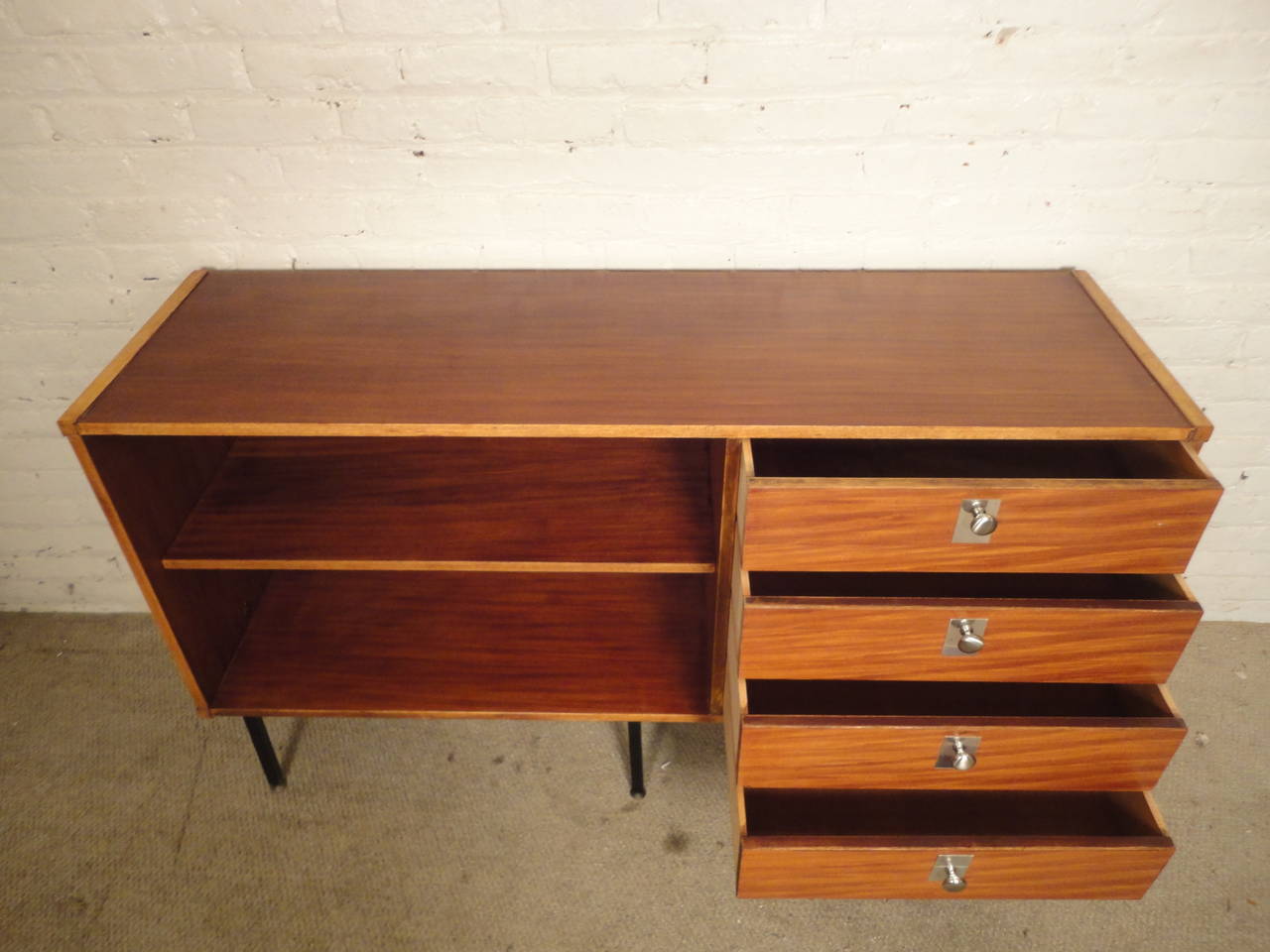 Unique Mid-Century Modern Credenza In The Style Of George Nelson 1