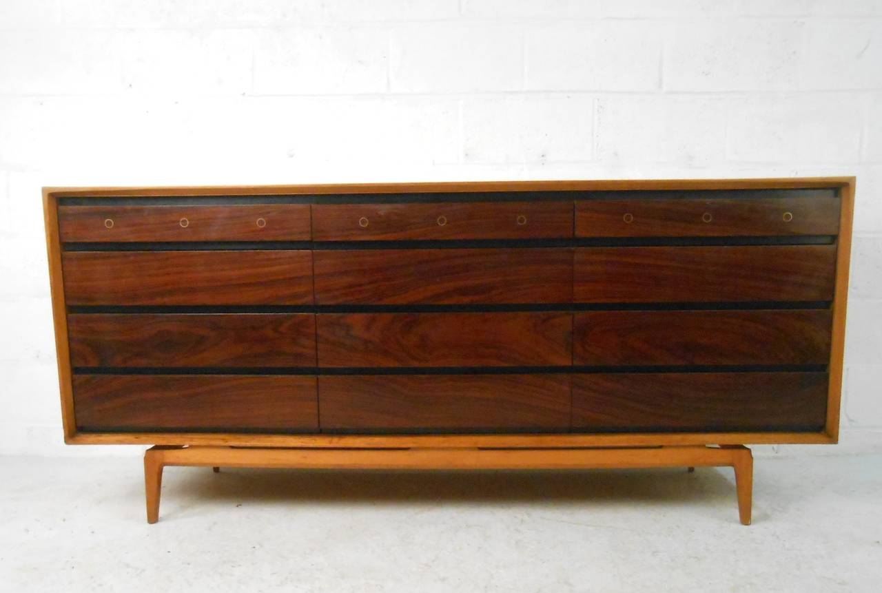 Belgian Gorgeous Mid-Century Modern Rosewood Dresser