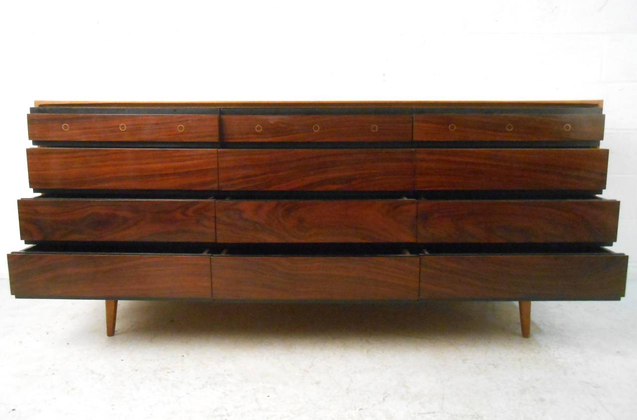 Late 20th Century Gorgeous Mid-Century Modern Rosewood Dresser