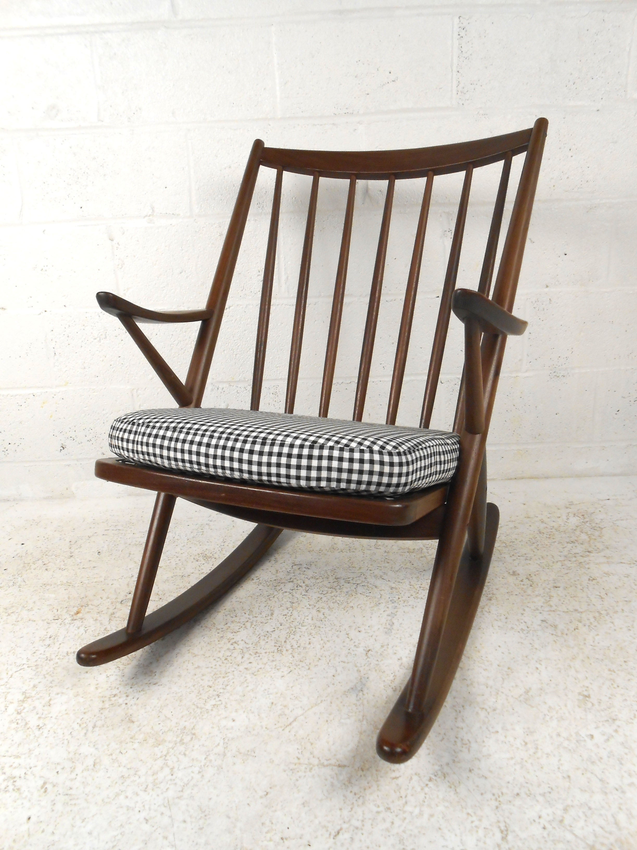 Beautiful Mid-Century Walnut Rocking Chair